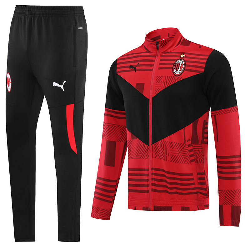 AAA Quality AC Milan 22/23 Tracksuit - Red/Black